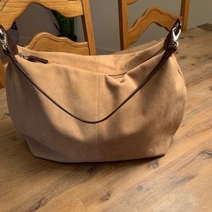 Ralph Lauren Suede & Leather Hobo Bag